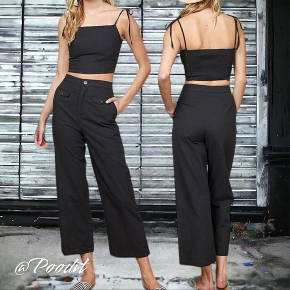 ALANIA two piece halter pant set M L - Picture 3 of 6